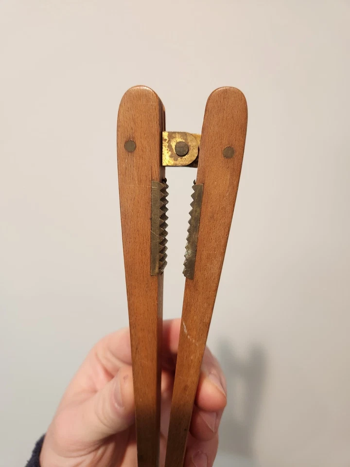 Mid Century Modern Vintage Bradford Woodworking Nutcracker Brass & Teak - Image 2 of 4