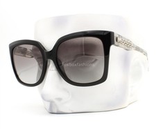 Michael Kors Cortina Sunglasses MK 2082 300511 Gloss Black Shimmery Clear w/case