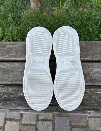 Philippe Model Temple Phantom Tennis While Lime Leather Sneakers EU 40 / US 9 Wm - Picture 21 of 24