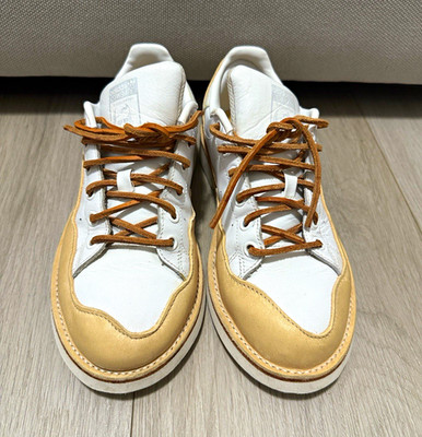 adidas Stan Smith Low Top Leather Lace Up Sneakers White/Beige Brown