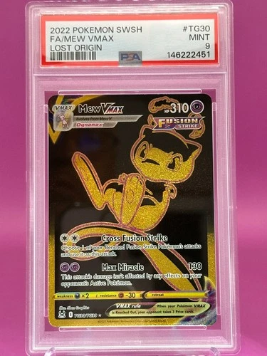 Pokemon Mew VMAX TG30/TG30 Secret Rare Lost Origin PSA 9 Mint