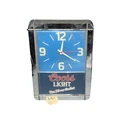 Vintage Coors Light Beer Chrome Silver Bullet Clock Sign Bar 1988 Light Not Work