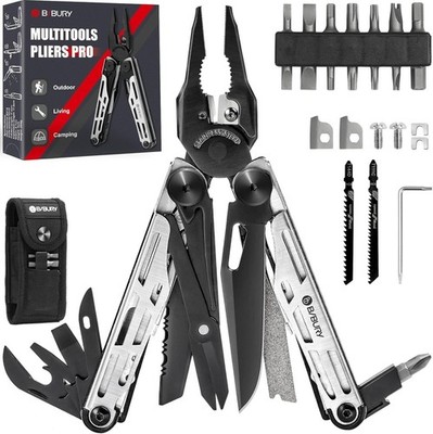 BIBURY Multitool Pliers, Stainless Steel 31-in-1 Multi Tool Pliers with Repla...