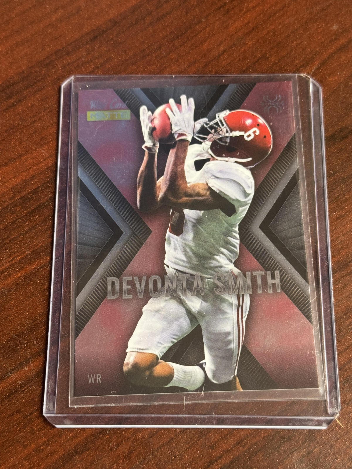 2021 Wild Card Matte #MXP-1 Devonta Smith X-Plode White Matte in RC Silver NFL