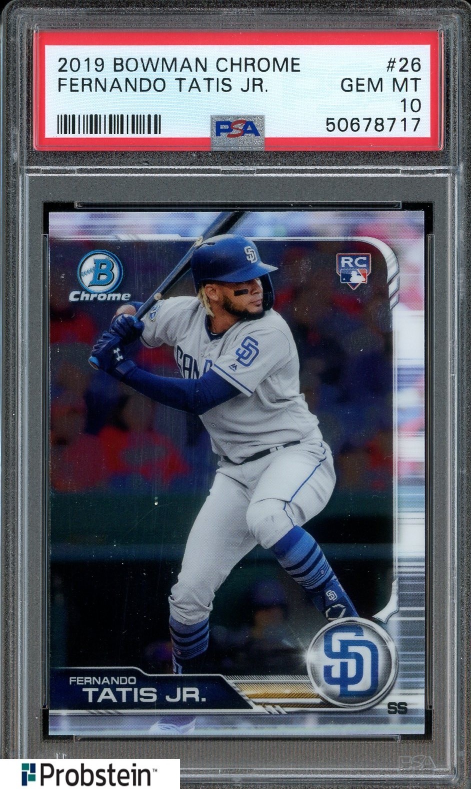 2019 Bowman Chrome #26 Fernando Tatis Jr Padres RC Rookie PSA 10 GEM MINT