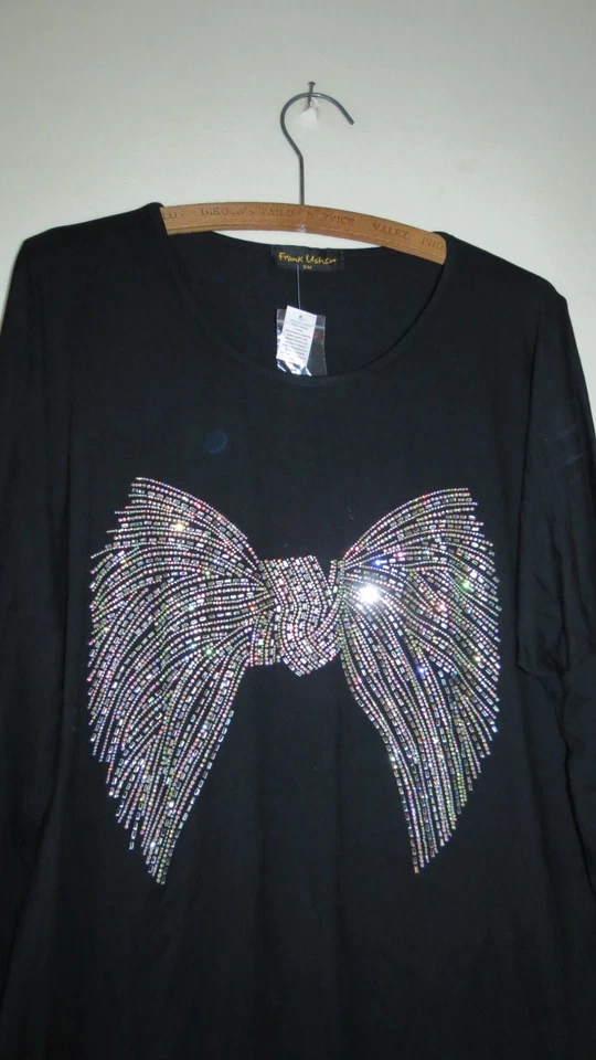 Nuevo con etiquetas Camiseta Frank Usher Jewel Adornada con Tachuelas Talla Grande Talla S/M Foto 4 de 4