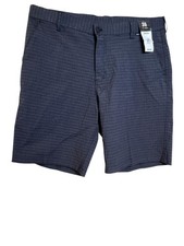 Hurley Shorts Mens 36 Navy Blue Stretch 2-Way Classic Chino Casual Lightweight