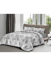 Housse de couette en coton gris, fabriquée en Italie, design abstrait, rabat ant