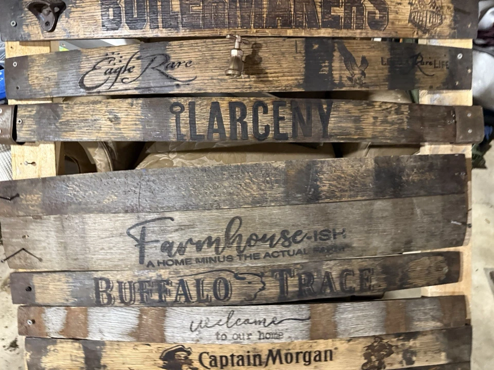 Authentic whiskey Barrel Stave -together is my favorite place to be 35” W 4.5H - Image 3 of 3