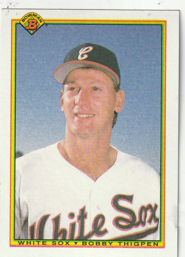 FREE SHIPPING-MINT-1990 Bowman Bobby Thigpen #306 WHITE SOX PLUS BONUS CARDS