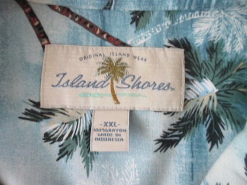 Men's Hawiian Shirt Island Shores, XXL, Palm Trees/Pineapples Floral Pattern VGC - Picture 2 of 6