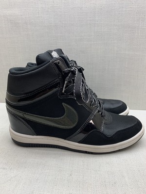 nike force sky high sneaker wedge white