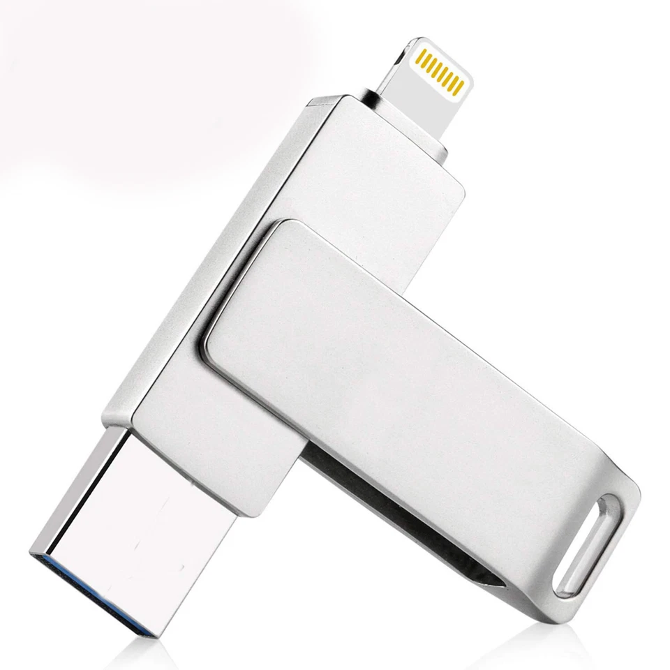1TB 256GB USB 3.0 OTG Flash Drive Memory Stick Pen Rotate Disk For iPhone PC - Image 3 of 4