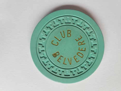 Illegal Club Belvedere, Springfield IL, Paulson type Poker Gambling Chip