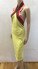 GIANNI VERSACE SS 2000 KNIT SEXY HALTER VINTAGE DRESS SZ 42