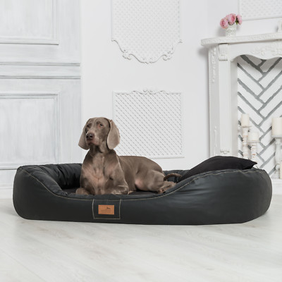 Orthopädisches Hundebett LENNART VISCO PLUS Kunstleder und Velours