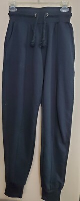 Lounge black rope cord Joggers size small, worn a few Times. (C13)**