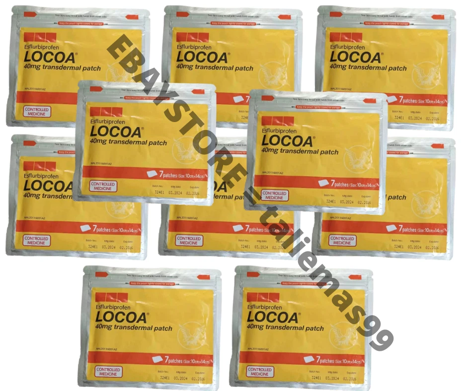 10 Pack ( 70 Patches ) LOCOA 40mg Transdermal Joint Pain Relief - Image 2 of 4