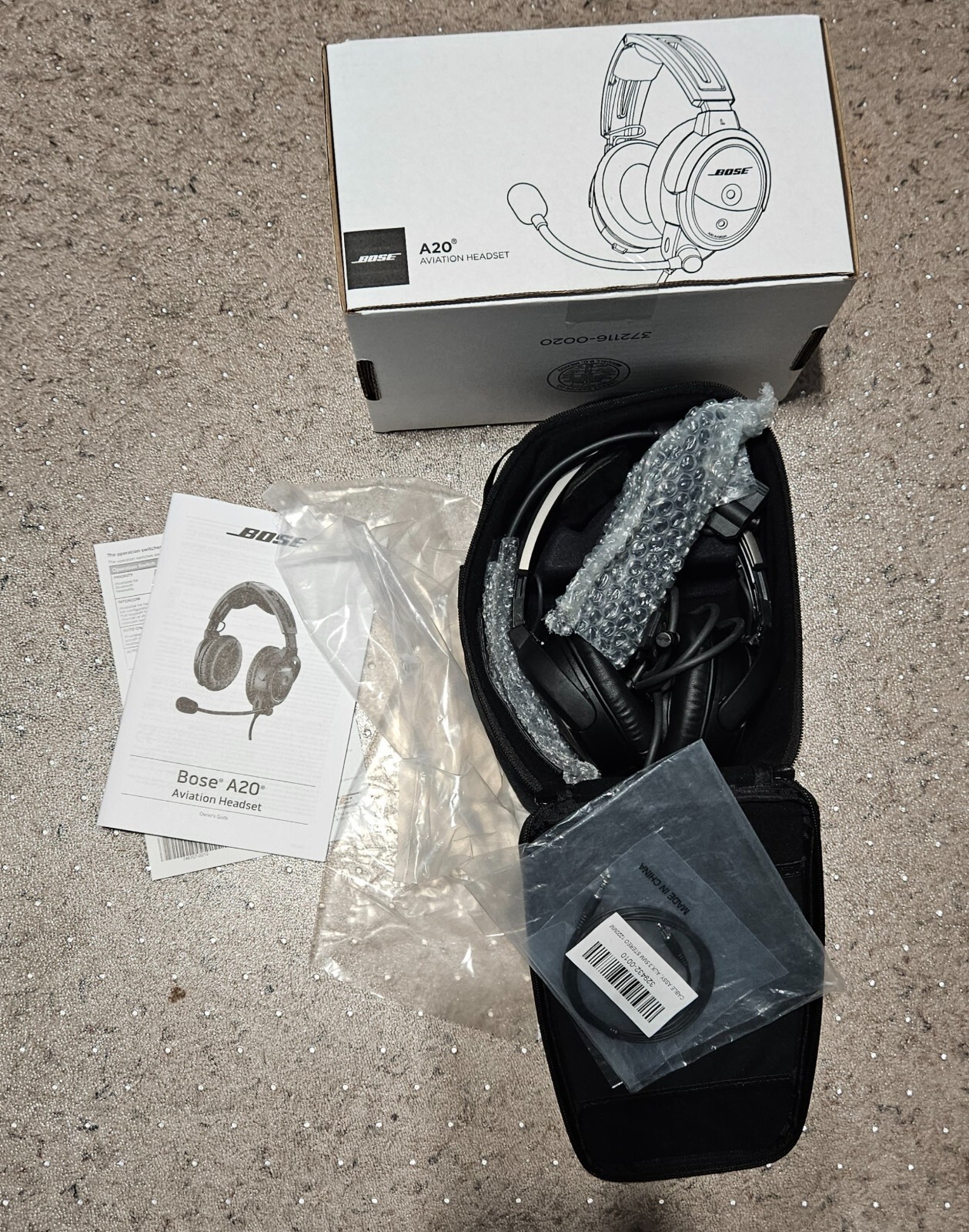 Bose A20 Aviation Headset with Bluetooth Dual Plug Cable Black 17817704014 eBay