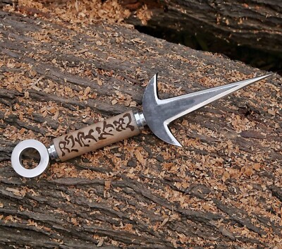 LOT 2 Replic MINATO'S KUNAI REPLICA Spring Steel Kunai Engraved