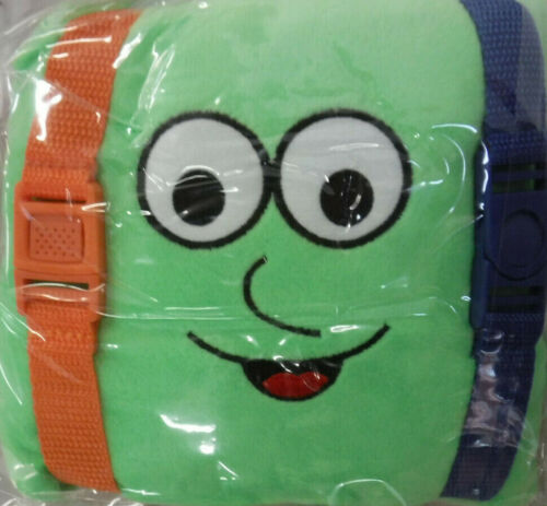 Buckle Toy Buster Plush Travel Activity Square Pillow Toy Green