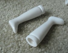 Set of Vintage 1960s Glazed Porcelain Girl Doll Legs 2 1/4" Long