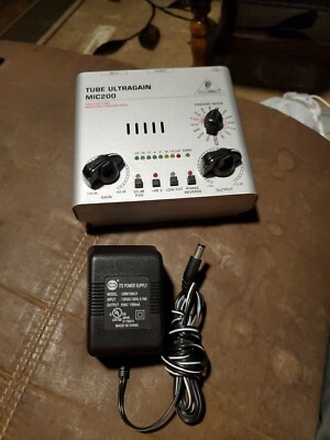 Behringer Tube Ultragain MIC200 Audiophile Vacuum Tube Preamplifier Modeler