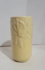 Vintage 1940s Nelson McCoy Pottery Yellow Butterfly 6" Cylinder Vase
