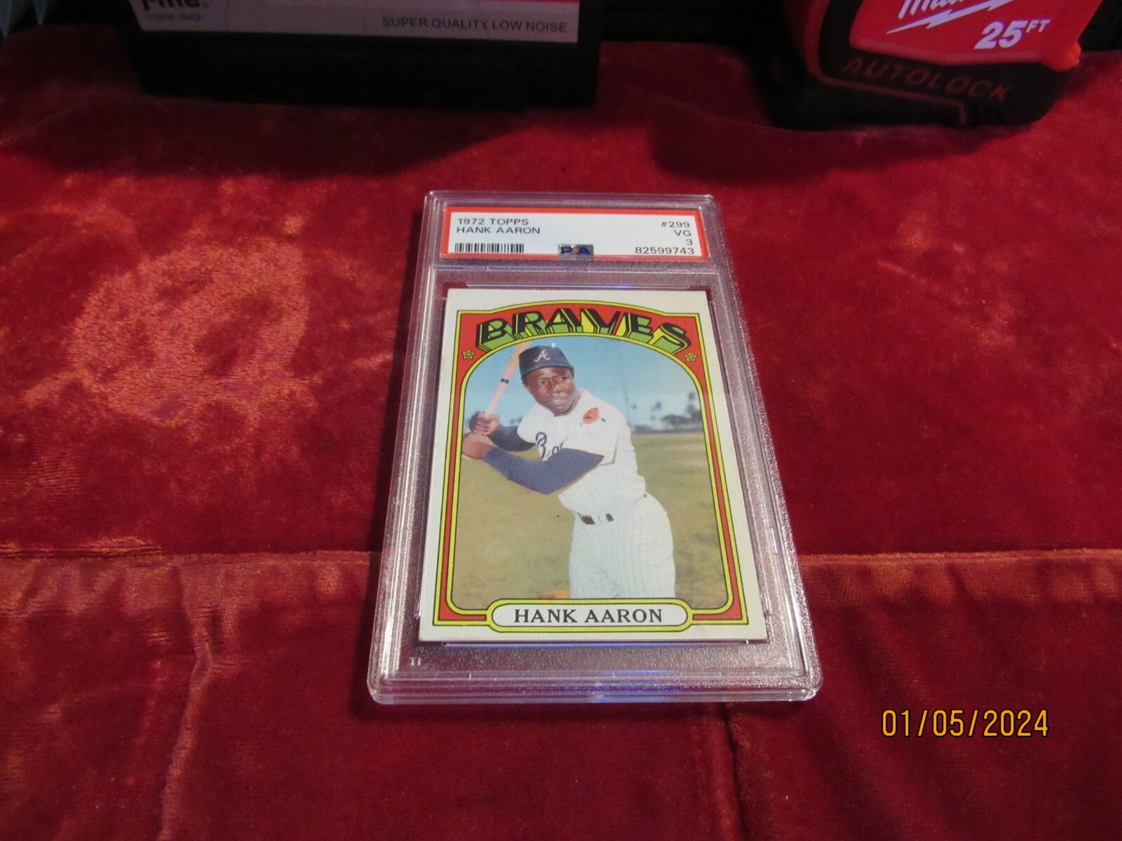 1972 Topps Hank Aaron 299 RECENT GRADE PSA 3 Baseball Card Clean