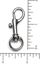 Mini Metal Clasps Swivel Trigger Clips Snap Hooks 1.75” length, 3/8” swivel hook