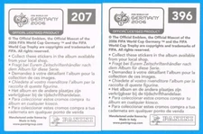 Panini : FIFA World Cup 2006 Germany · Album Stickers 207-396