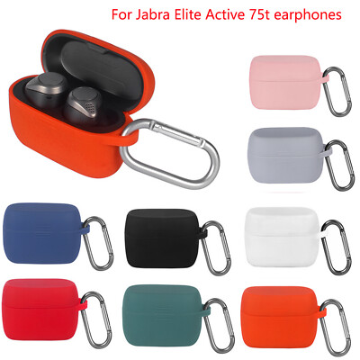 Für Jabra Elite Active 75t Kabelloses Sport-Headset Silikonhülle mit Ladelöchern