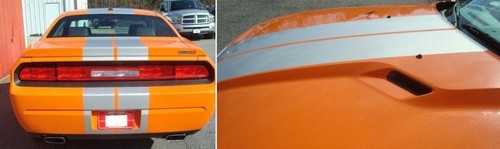 10" VINYL RALLY STRIPES RACING STRIPE + BONUS For DODGE CHALLENGER - Foto 5 di 7