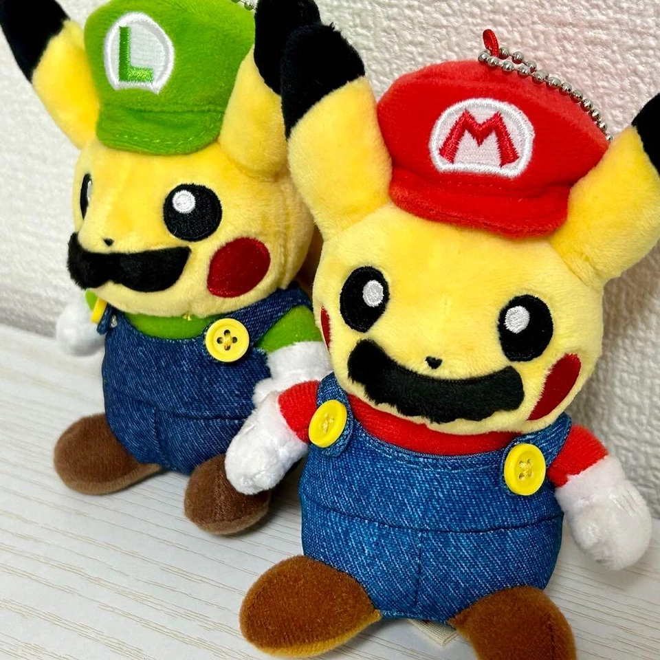 Pokemon Center Original Mario Luigi Pikachu Llavero Peluche Mascota Limitado ... - Imagen 3 de 4