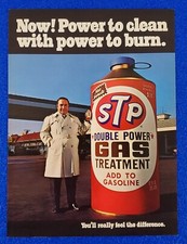 1971 STP DOUBLE POWER GAS TREATMENT ORIGINAL COLOR PRINT AD FEEL THE DIFFERENCE