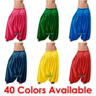 Satin Harem Pants 4 Yard Yoga Genie Belly Dance Pantaloons Aladdin Bombachos