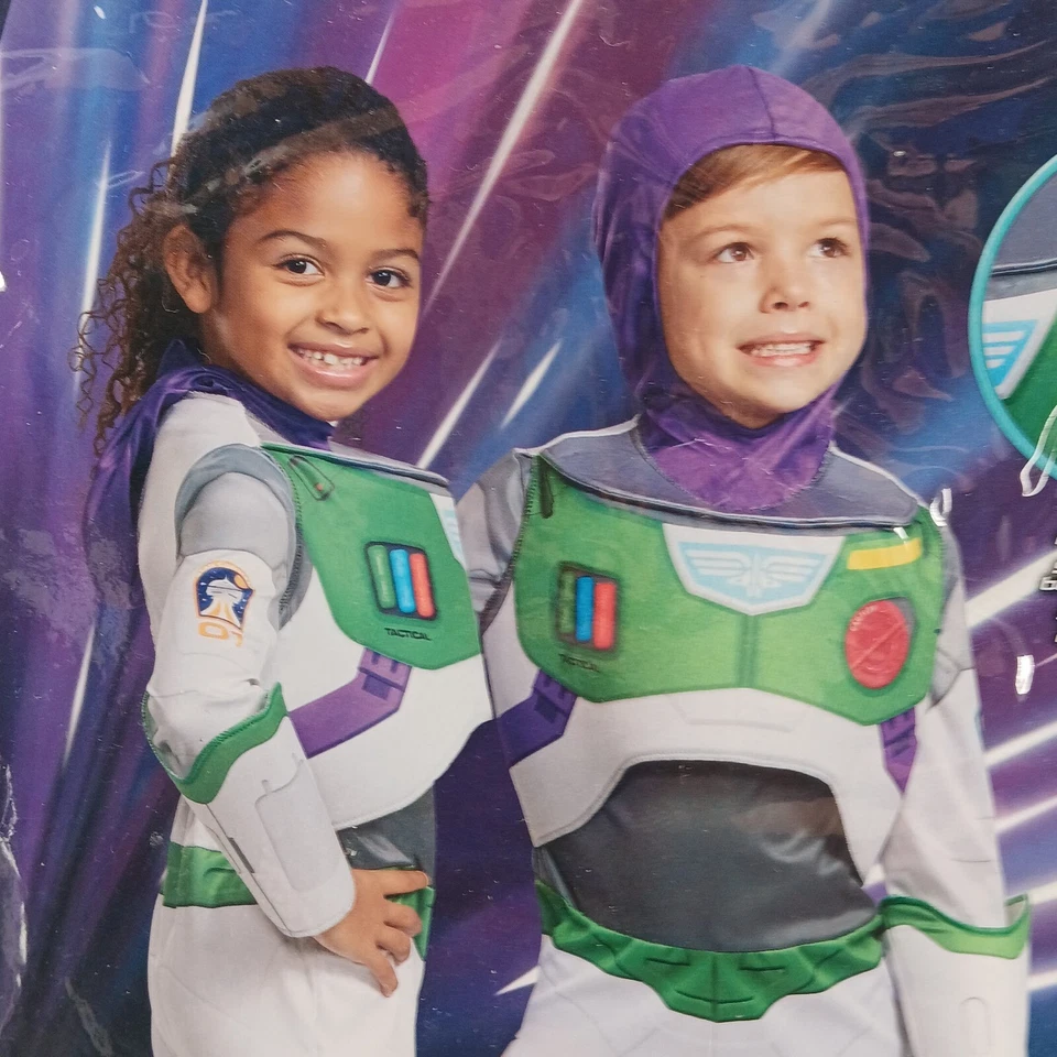 Disfarce Disney Pixar Buzz Lightyear Space Ranger Fantasia Infantil Tamanho M (7-8) SH - Imagem 4 de 4