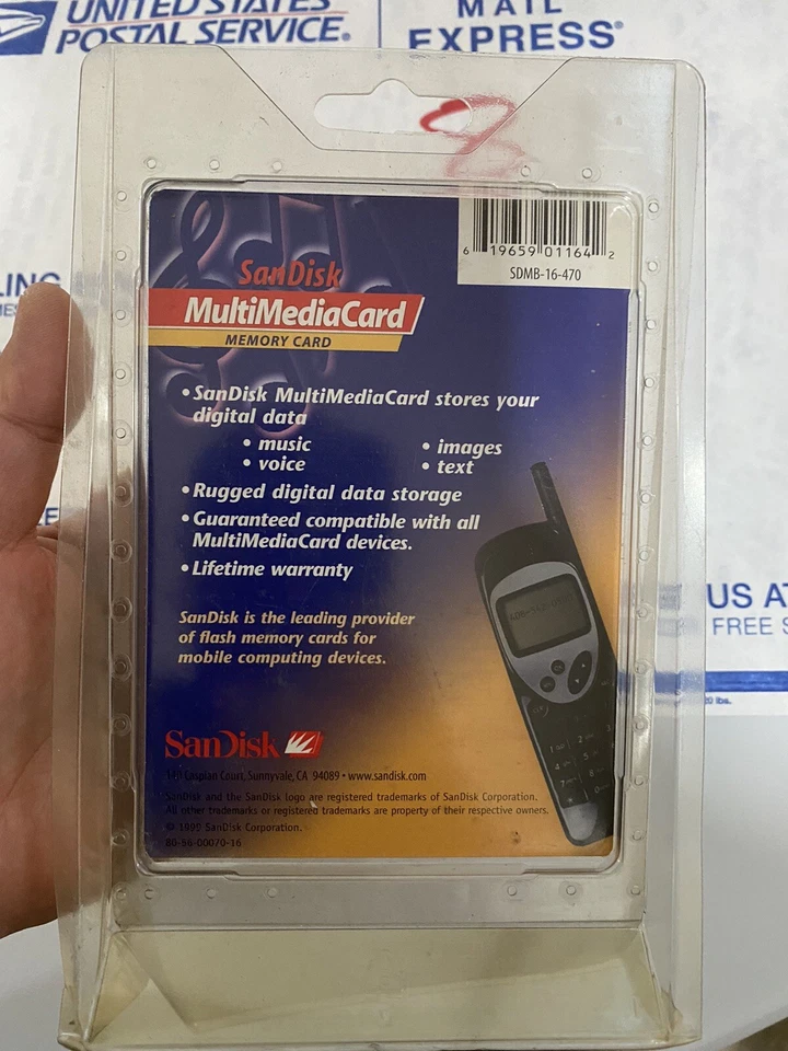SANDISK SDMB-16-470 16 MB MULTIMEDIACARD MEMORY CARD NEW FACTORY SEALED - Image 4 of 4