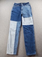 Hollister Women's Jeans Size 24 Blue Mom Jean 3 Tone Ultra High-Rise 27" Denim