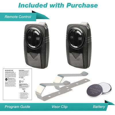 GARAGE SYNC 2 Garage Door Opener 2-Button Remote Black for Universal Chamberlain KLIK5U