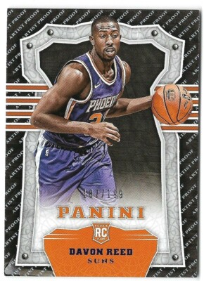 Davon Reed 2017-18 Panini Artist Proof Blue Rookie #292 /199 Suns ...