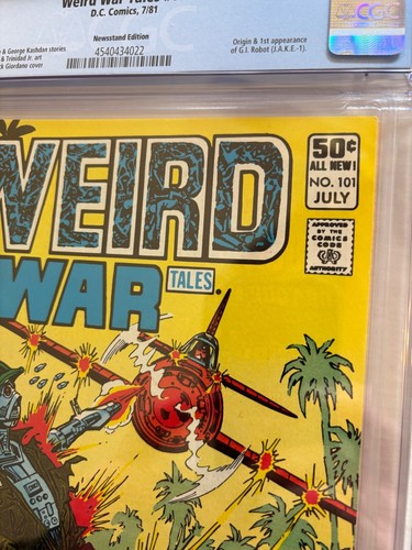 Weird War Tales #101 CGC 8,0 NUEVO-WT DC 1981 1st G.I. Robot Quiosco Edición - Imagen 6 de 11