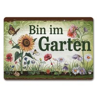Bin Im Garten Schmetterling Und Blumen FußMatte In 35X50 Cm Ohne Rand