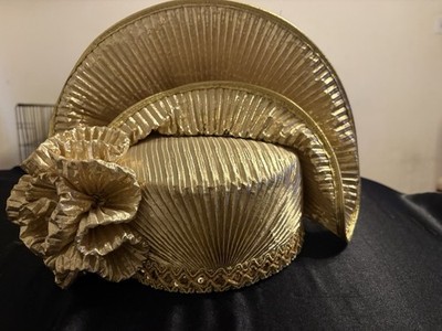 Mr. Hi's Classic Women's Gold Fascinator Ruffle Accent One Size Spring/Summer