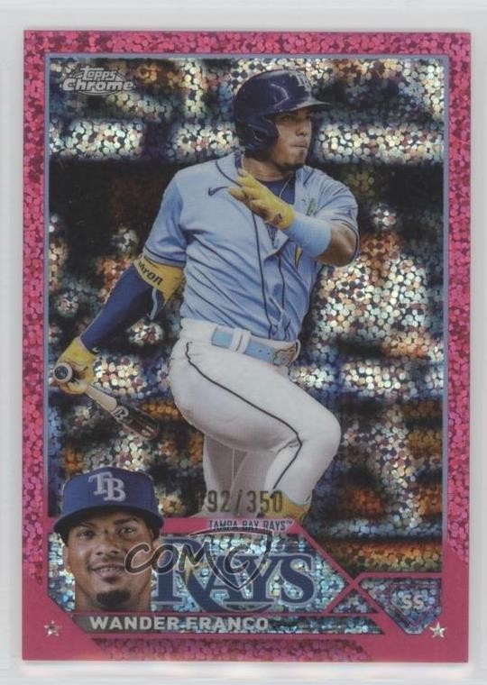 2023 Topps Chrome Magenta Speckle Refractor 192/350 Wander Franco #71 0b3