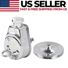 Chrome Saginaw Style Power Steering Pumpsingle Groove Pulley For Sbc Bbc Chevy Chrome Saginaw Style Power Steering Pumpsingle Groove Pulley For Sbc Bbc Chevy