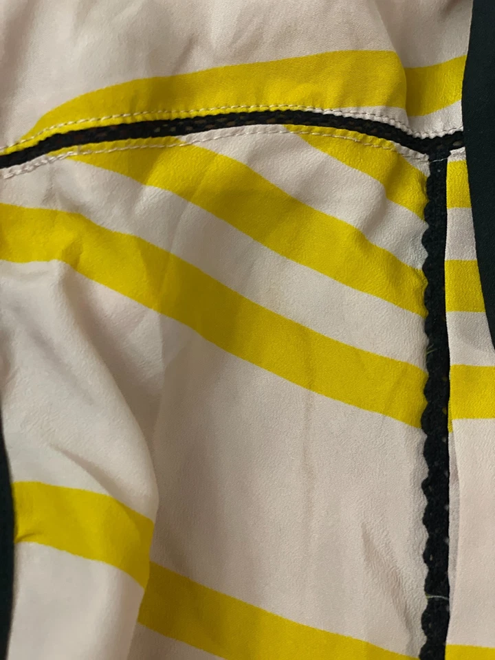 Jason Wu For Target Pleated Shift Mini Dress Women's M Striped Collared Belted - Image 3 of 4