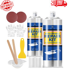 Marine Fiberglass Repair Kit - 3.4Oz White Gel Coat for Boats and Acrylic