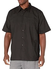 Chef Code mens Cook Work Utility Button Down Shirt, Black, XX-Large US