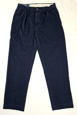 Vtg Polo Ralph Lauren Ethan Pant Men 30x30 (Fits 30x29) Navy Blue